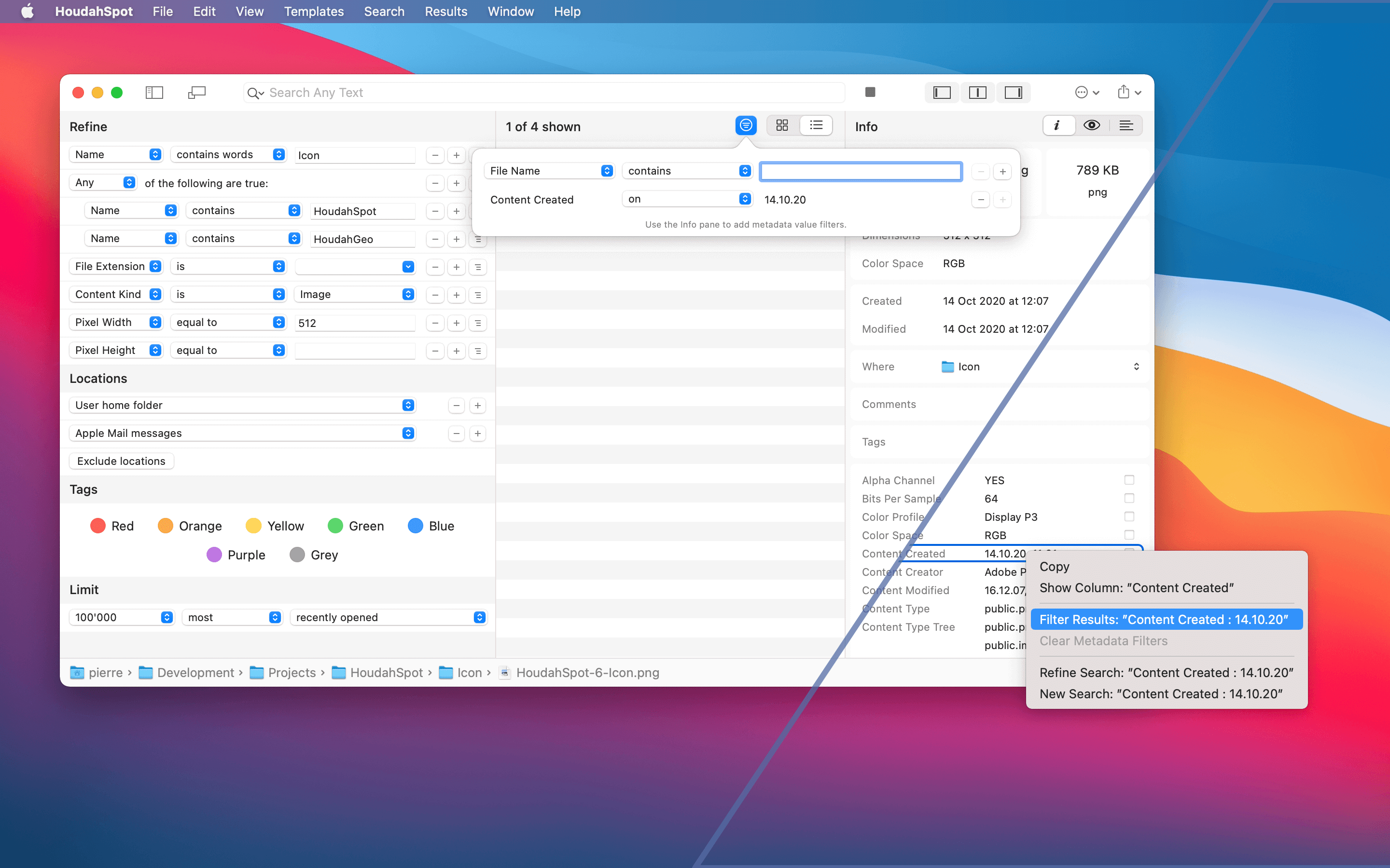 Results management and customization